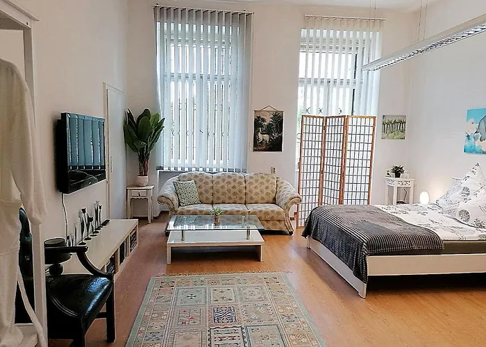 Grosszuegiges Kamin-Zimmer Mit King-Size Bett Im Zentrum